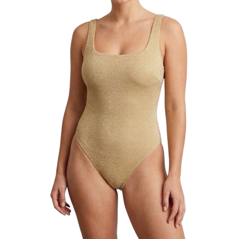 NWT Aerie sparkle babewatch one piece swimsuit scoop back cheekiest Small (Q05)